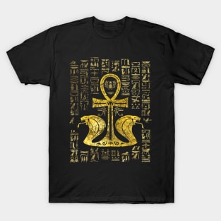 Egyptian cross ankh with Uraeus the Cobra T-Shirt